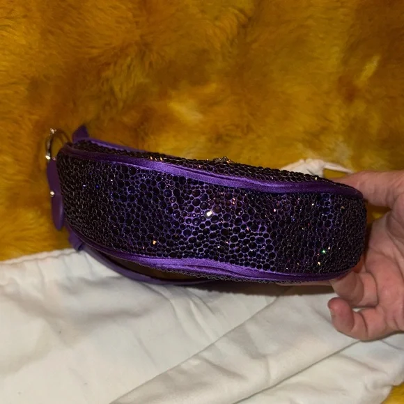 Versace Shimmering Purple crystal Medusa Shoulder Bag new with tags ✨ - Picture 5 of 5